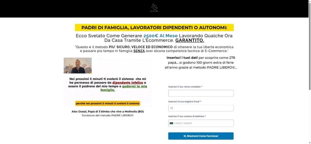 Alex Grassi website screenshot