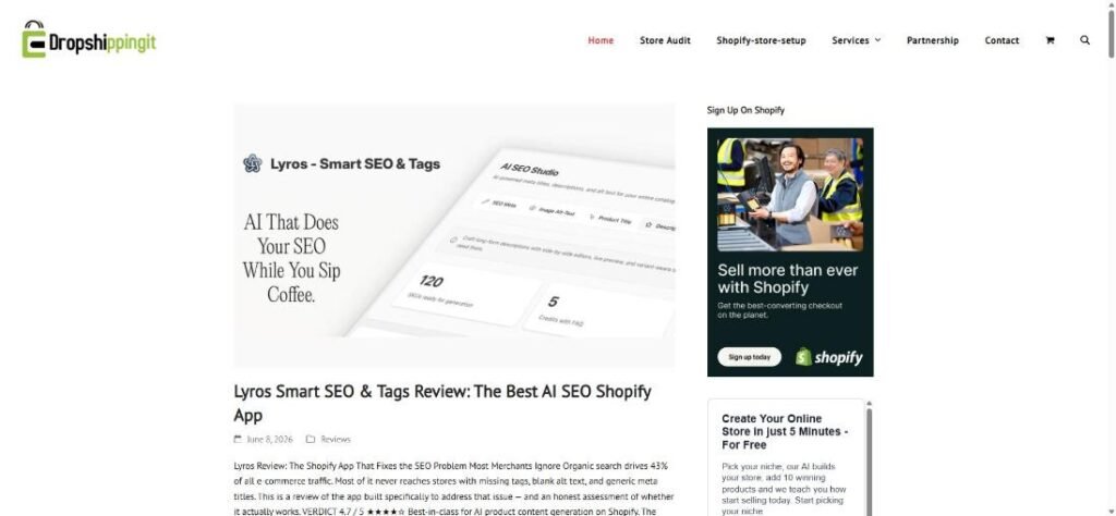 Dropshippingit website screenshot