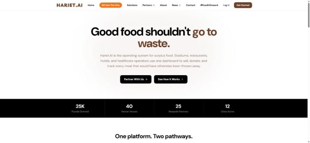 Hariet.AI website screenshot