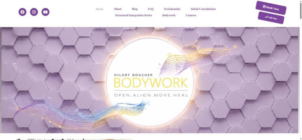Hilary Boucher Bodywork website screenshot