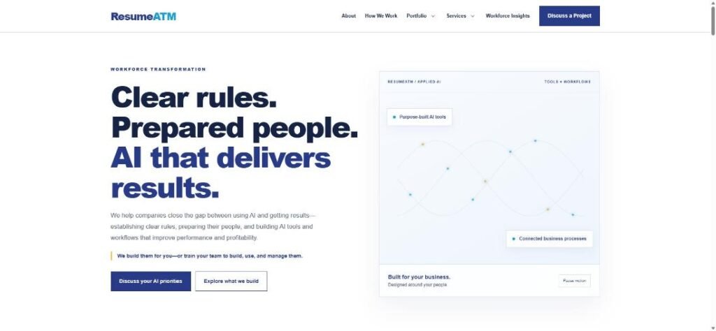 ResumeATM website screenshot