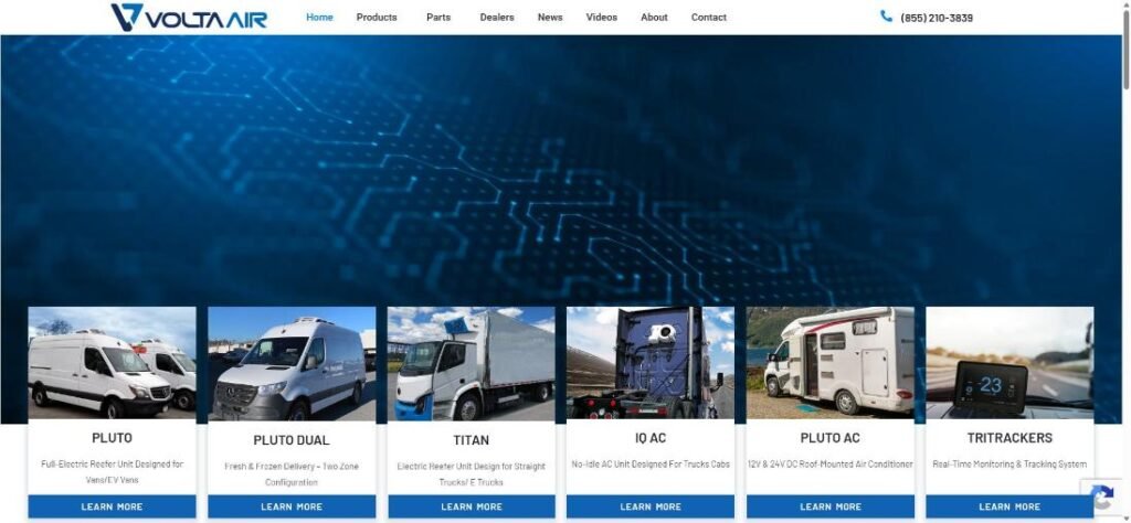 Voltaair website screenshot